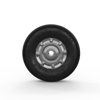 Колесо с симм.ступицей EW 1903 (250x60, ЛИТАЯ  РЕЗИНА) HV Market