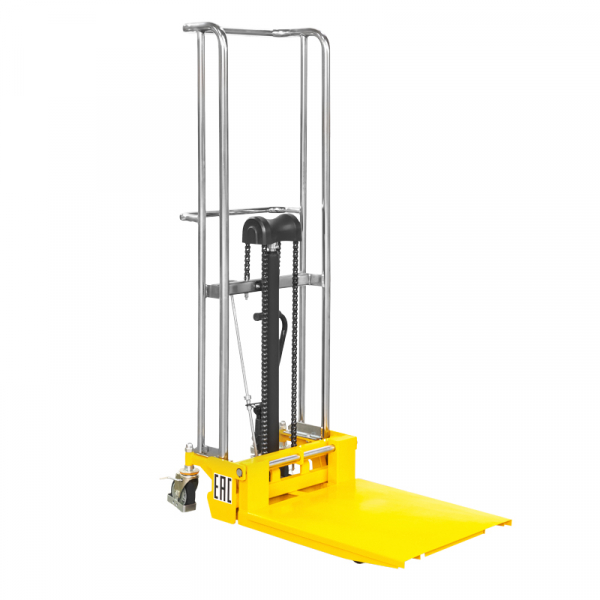 Штабелер гидравлический PJ4150 (400 кг; 1,5 м; с вилами и площадкой) SMARTLIFT HV Market