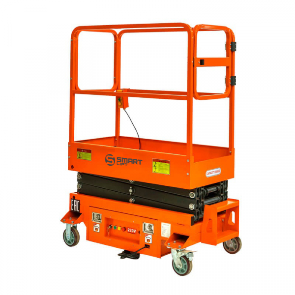 Подъемник ножничный несамоходный SJY-0.3-3 (220В; 300 кг; 3 м) SMARTLIFT HV Market