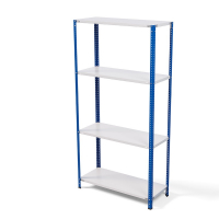 Стеллаж металлический ТС Лайт, синие стойки, 2000x1000x400 мм. Полки: 4 шт. металл (ТС 200100404с) HV Market