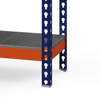 Стеллаж Профи Т (2000/1240/655), 3 яруса металл оц. перф., с усилителем HV Market