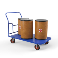 Тележка платформенная ТПТ 600х1000 (г/п 500 кг.) 160 литая протекторная резина HV Market