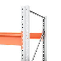 Стеллаж металлический паллетный 5000х1800х1100 мм. Ярусы: пол+3 HV Market