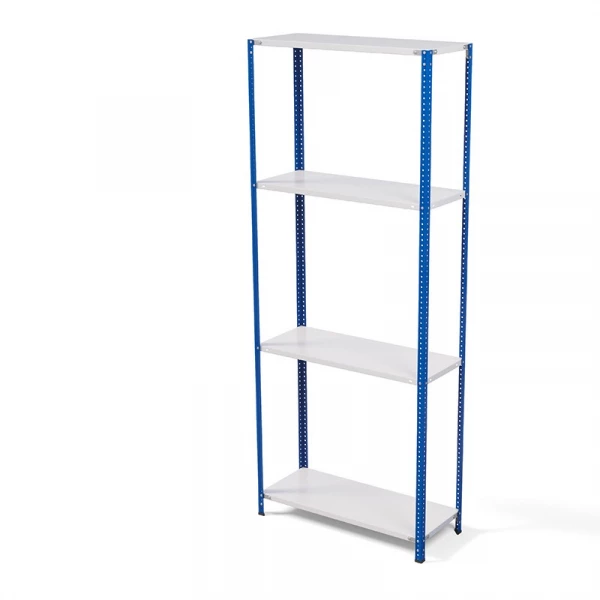 Стеллаж металлический ТС Лайт, синие стойки, 2500x1000x300 мм. Полки: 4 шт. металл (ТС 220100304с) HV Market