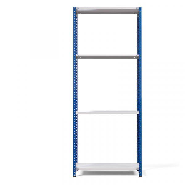 Стеллаж металлический ТС Лайт, синие стойки, 2500x1000x300 мм. Полки: 4 шт. металл (ТС 220100304с) HV Market