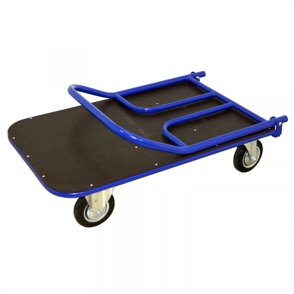 Тележка платформенная со складной ручкой ТПСР 3 ФЛ (600х1000) г/п 400 кг.160 серая резина HV Market