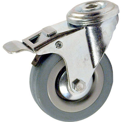 Колесо аппаратное поворотное SChgb 42 под болт с тормозом