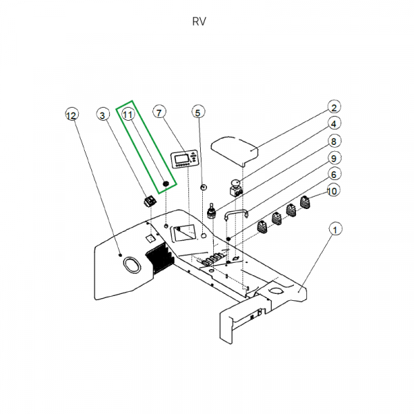 Замок зажигания с ключом для ричтрака RV (24V)