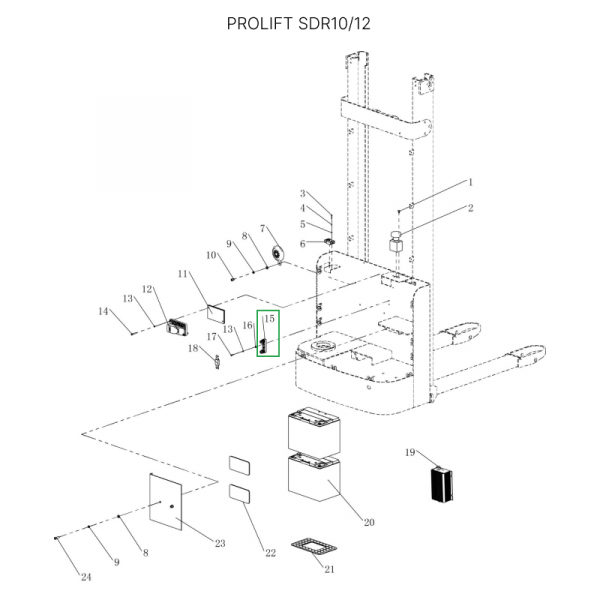 Гнездо предохранителя для штабелеров SDR 1-1,2 т, SDR1635