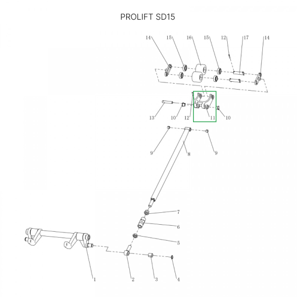 Рычаг силового блока для тележек SD15 HV Market