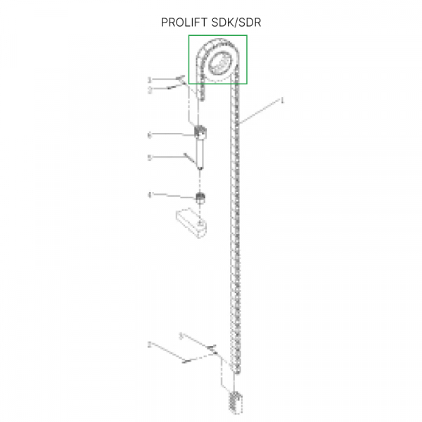 Ролик центральной цепи для штабелеров SDR 1536/1545S/1645/1656/2036/2045, SDK HV Market