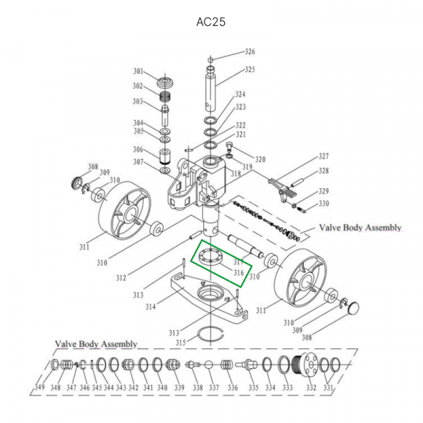Опорный подшипник гидроузла для гидравлических тележек JC20