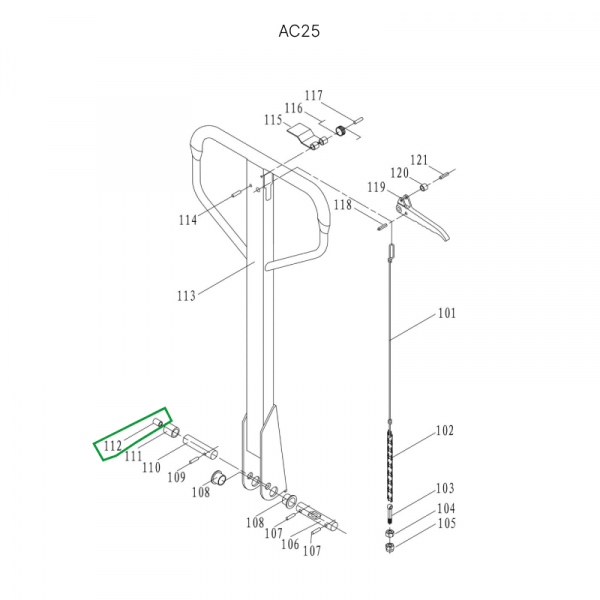Втулка ролика ручки для гидравлических тележек DF25 HV Market