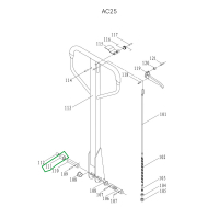 Нажимной ролик ручки для гидравлических тележек DF25 HV Market