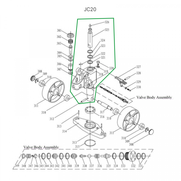 Ось крепления ручки для гидравлических тележек DF25 HV Market