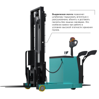 Штабелер с выдвижной мачтой (мини-ричтрак) PROLIFT PRO MRV 2060 li-ion HV Market