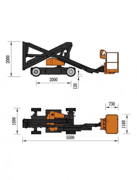 Коленчатый подъемник Skyboom GTZZ-14EJ
